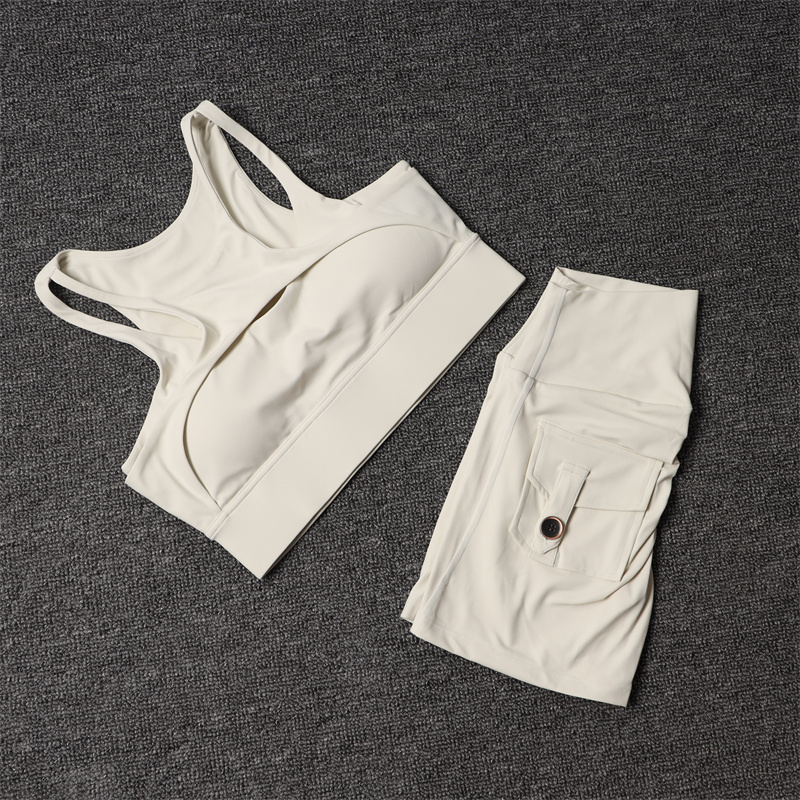 Pilates Yoga Set - Set celana pendek Fitness Wanita, baju