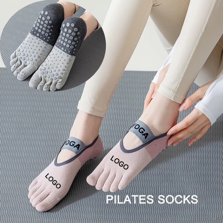 Pilates Yoga Logo - Kaos Kaki Pilates Anti Selip Kompresi