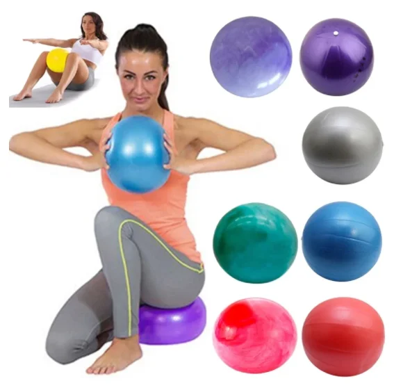 Pilates Yoga Logo - Bola Kebugaran PVC Bulat 9'' Custom