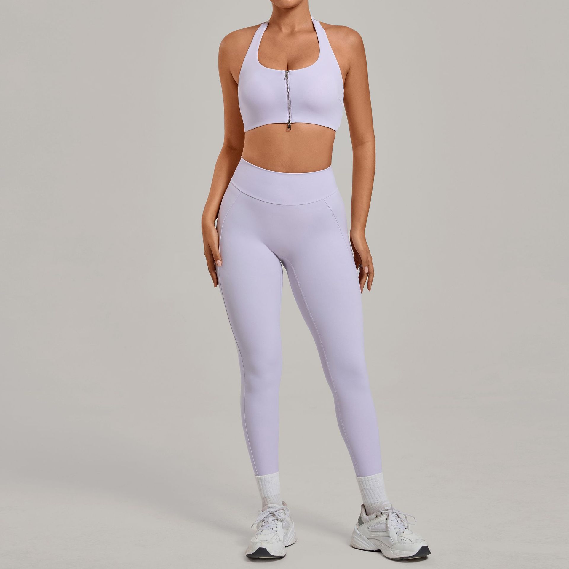 Pilates Yoga Logo - Bra Olahraga Wanita Model Halter dengan