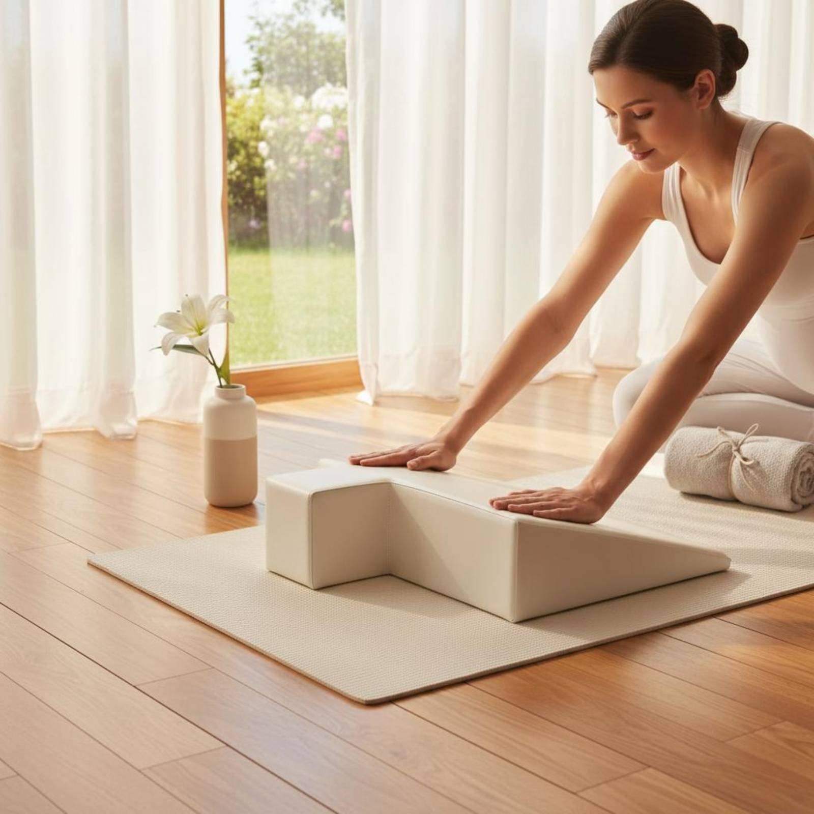 Pilates Yoga Pregnancy - Bantal Penyangga Kehamilan Premium Busa Wedge,
