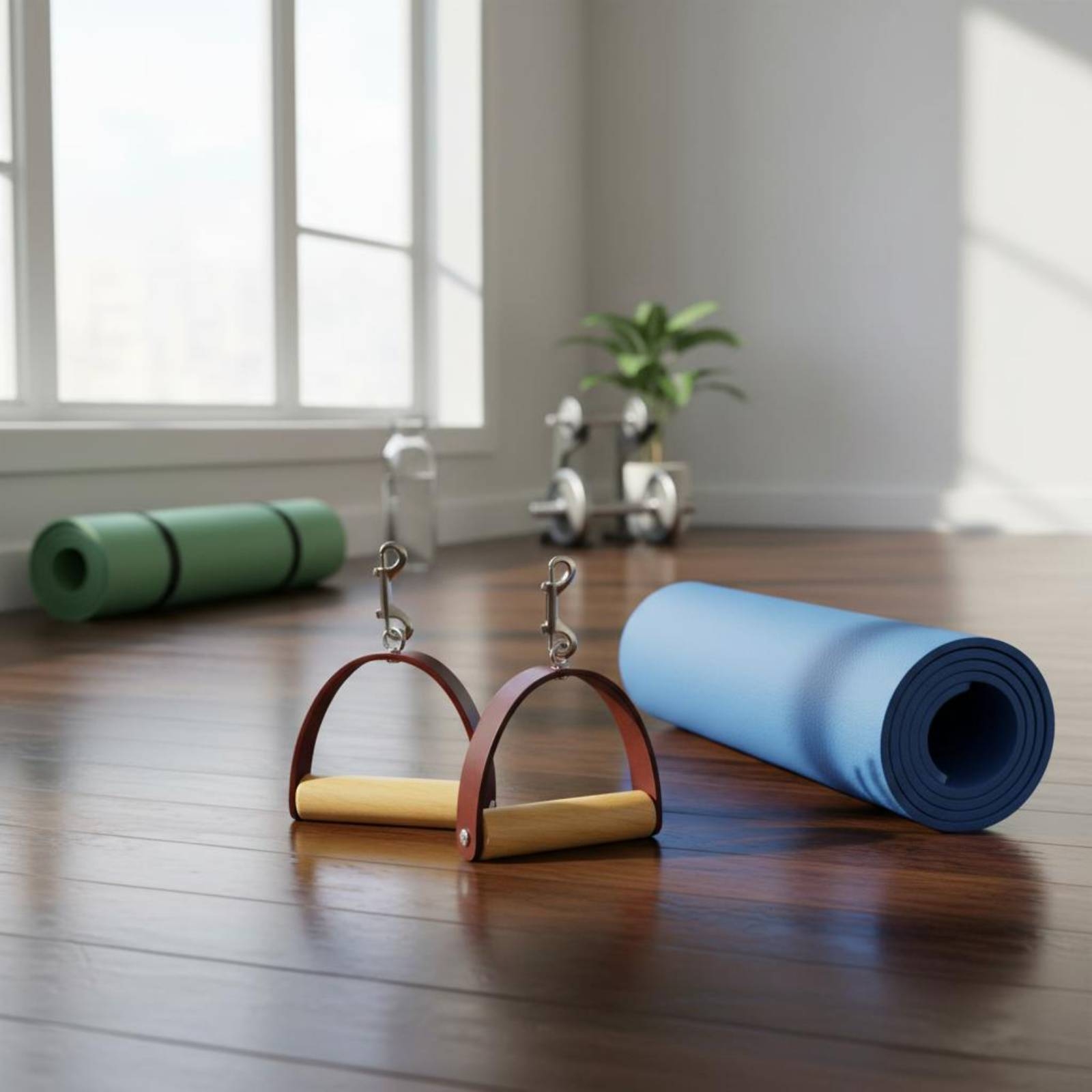 2Pcs/Set Pegangan Kulit Pilate - Pilates & Yoga Elastic Band ulasan dan harga