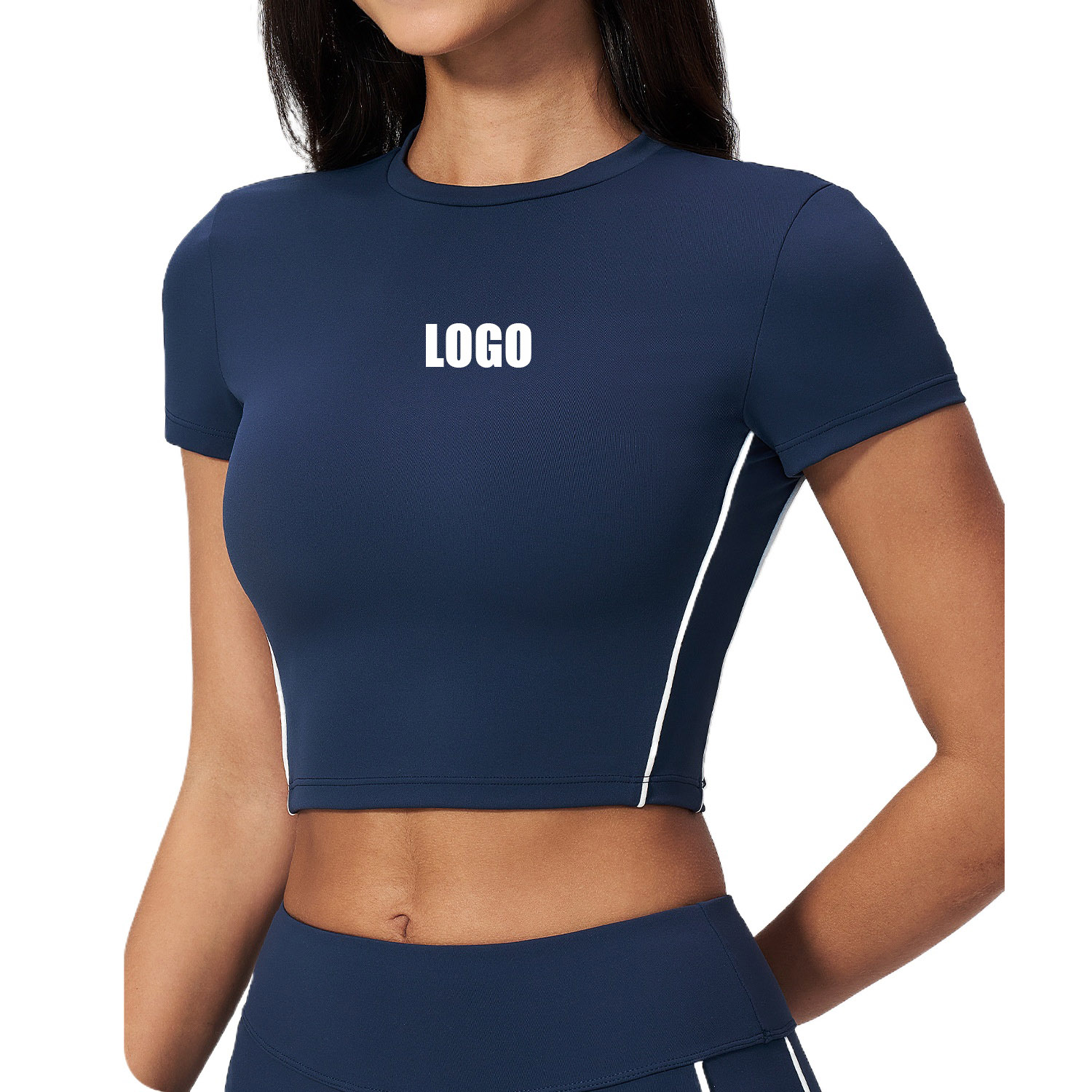 Kaos olahraga wanita lengan pe - Pilates Yoga Logo ulasan dan harga