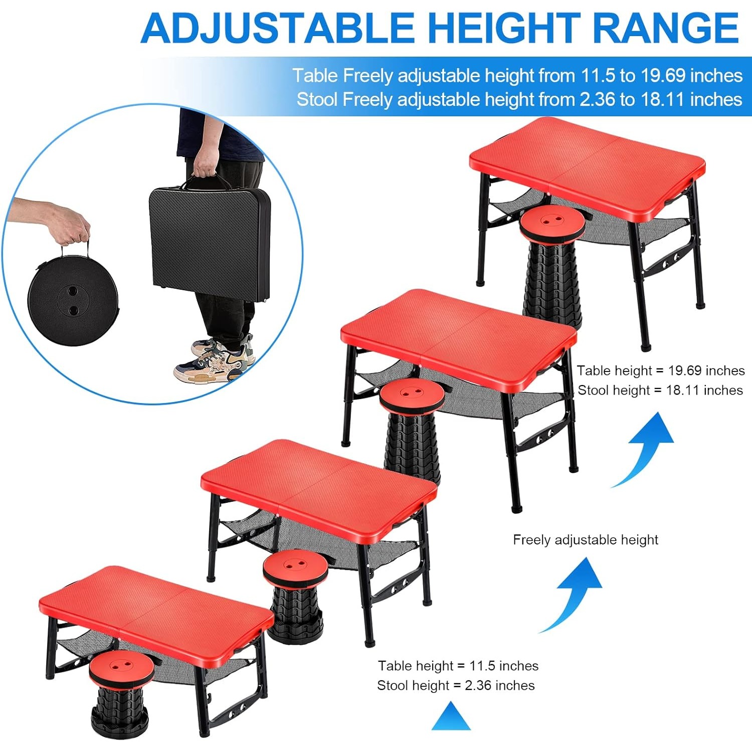 Set Meja & Bangku Lipat Dapat  - Inversion Table Fold ulasan dan harga